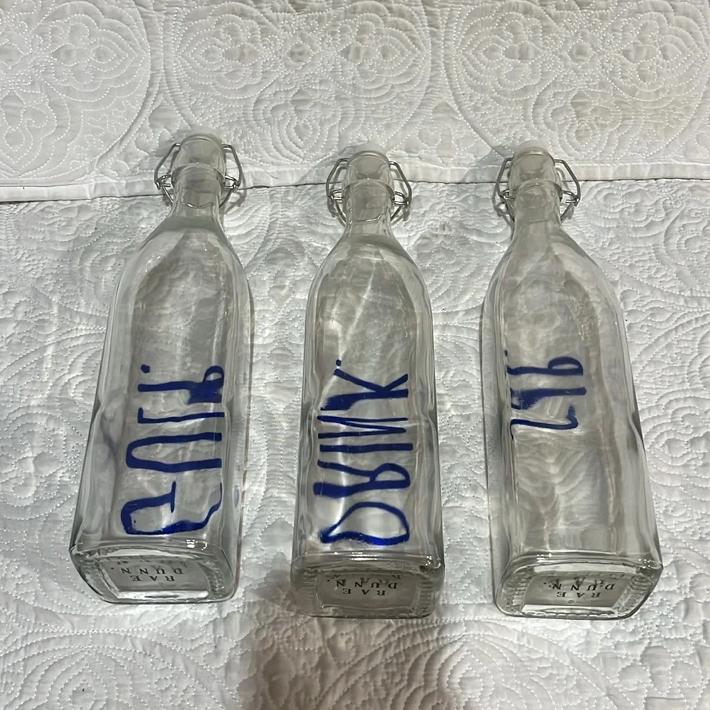 Rae Dunn GULP DRINK SIP bail & trigger bottles‎